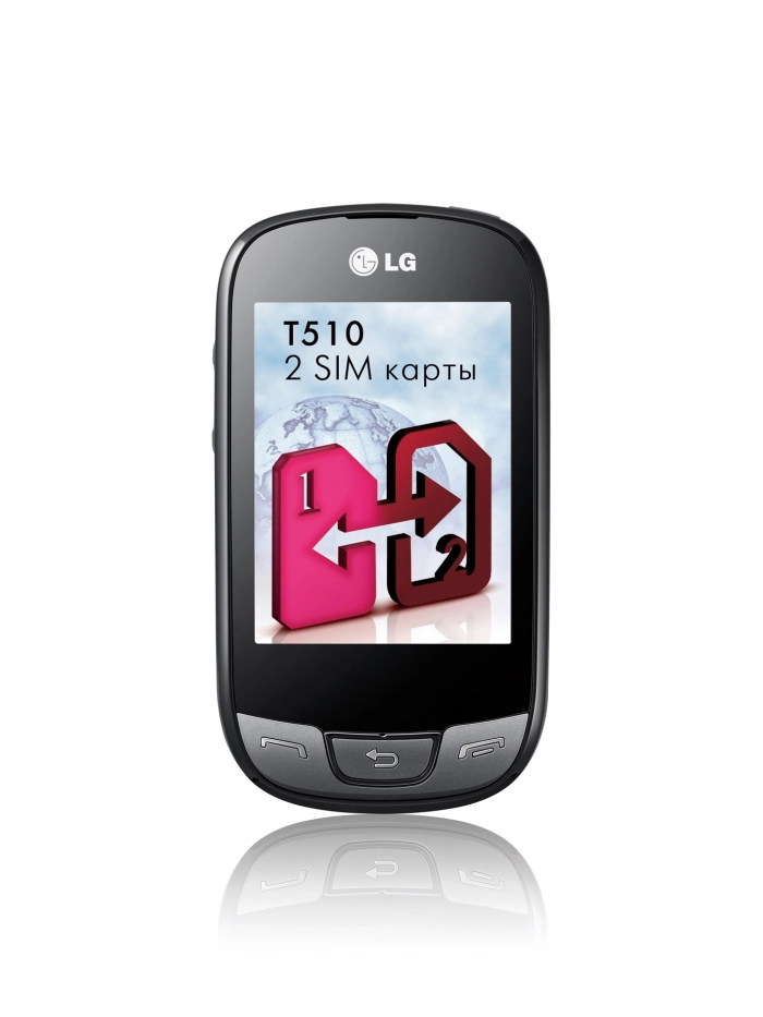 LG T510 - сенсорный телефон с двумя SIM-картами