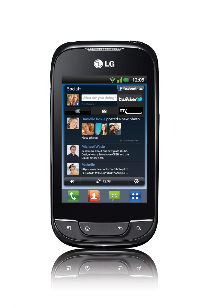 Новый смартфон LG Optimus Link на  Android 2.3