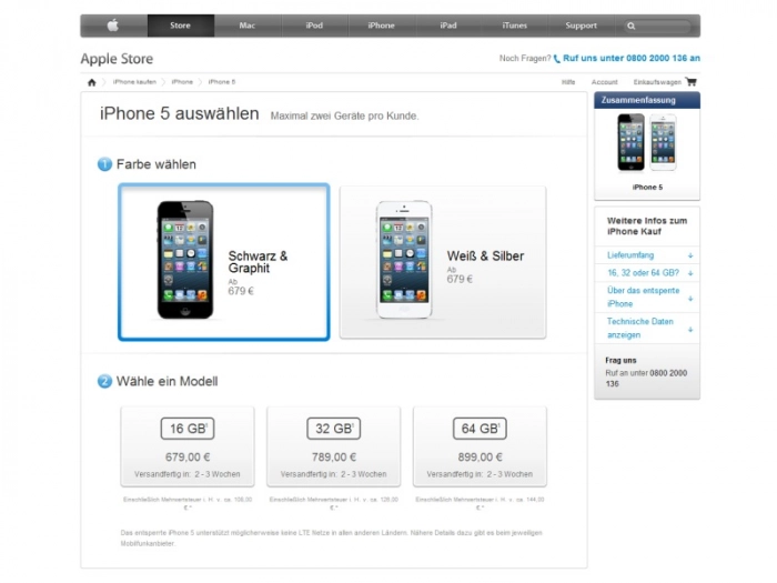 Стоимость «unlocked» iPhone 5