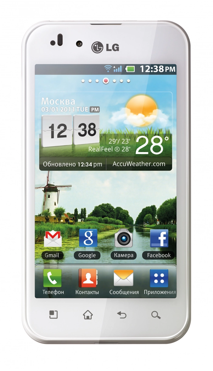 LG Optimus Black в белом корпусе