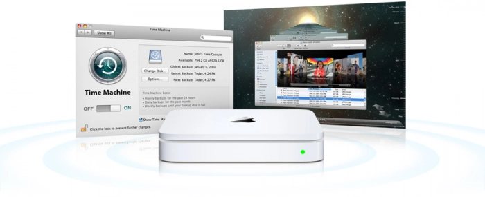 Apple увеличила емкость Time Capsule до 3 Тб