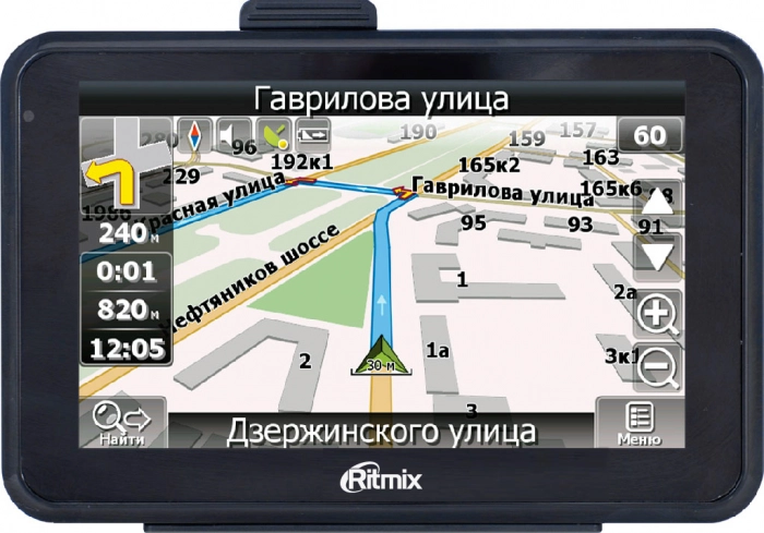 Навигатор с видеорегистратором Ritmix RGP-589 DVR