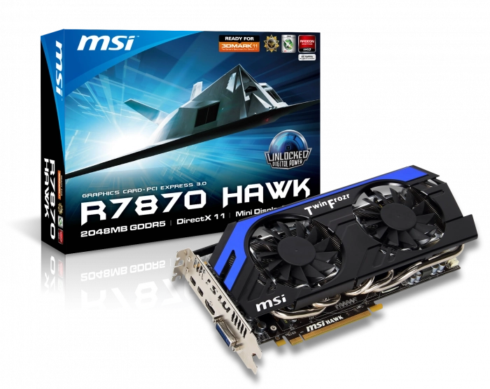 3D-карта MSI R7870 HAWK с панелью GPU Reactor