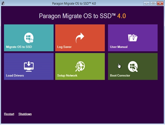 Paragon Migrate OS to SSD в стиле «восьмерки»